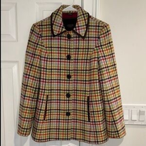 Coach Hampton Tattersall Houndstooth Wool Jacket Coat (Size XS)